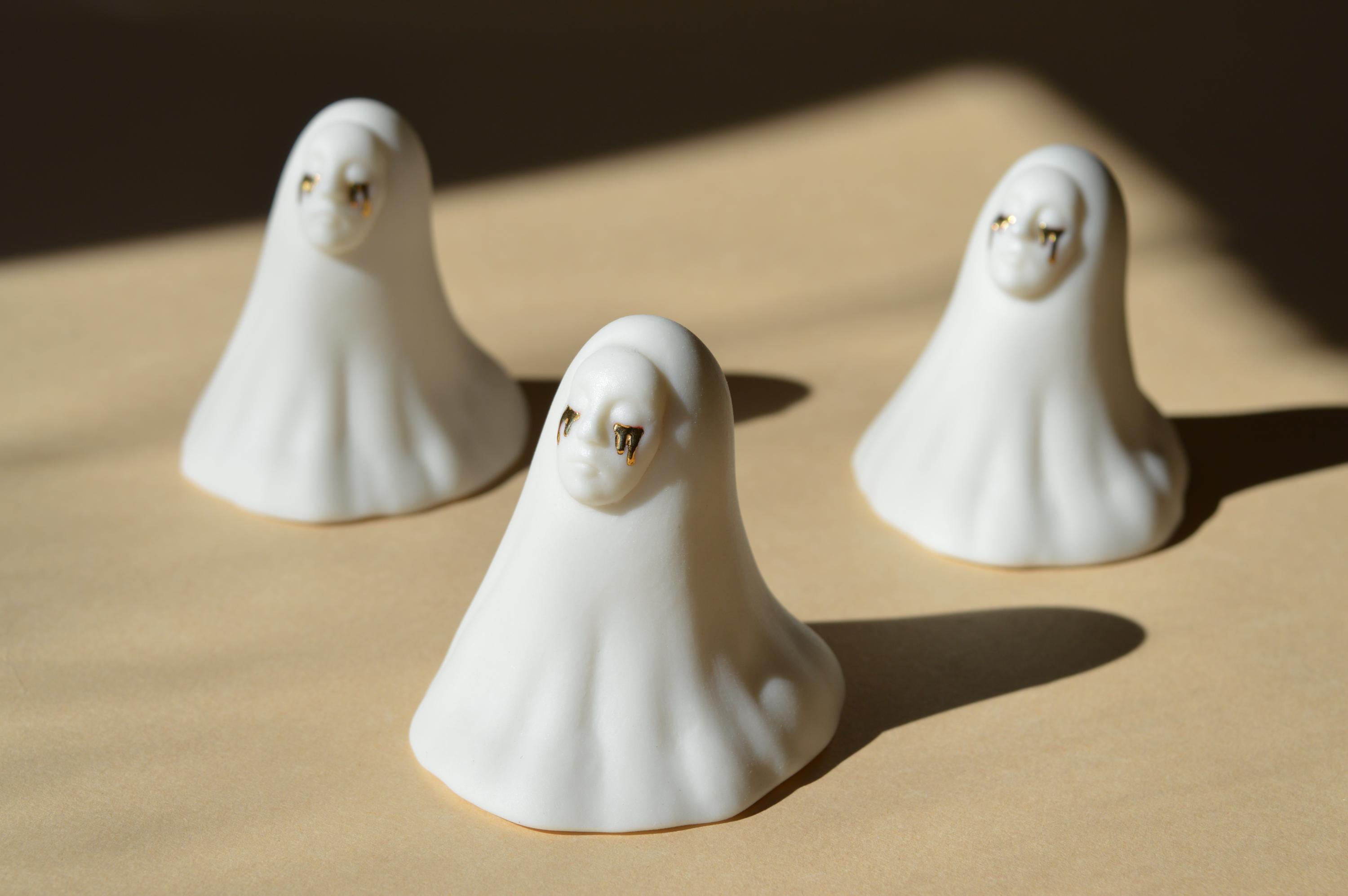 Spooky Ghost Sculptures Ceramic the Maiden Death Mask Ghost - Etsy