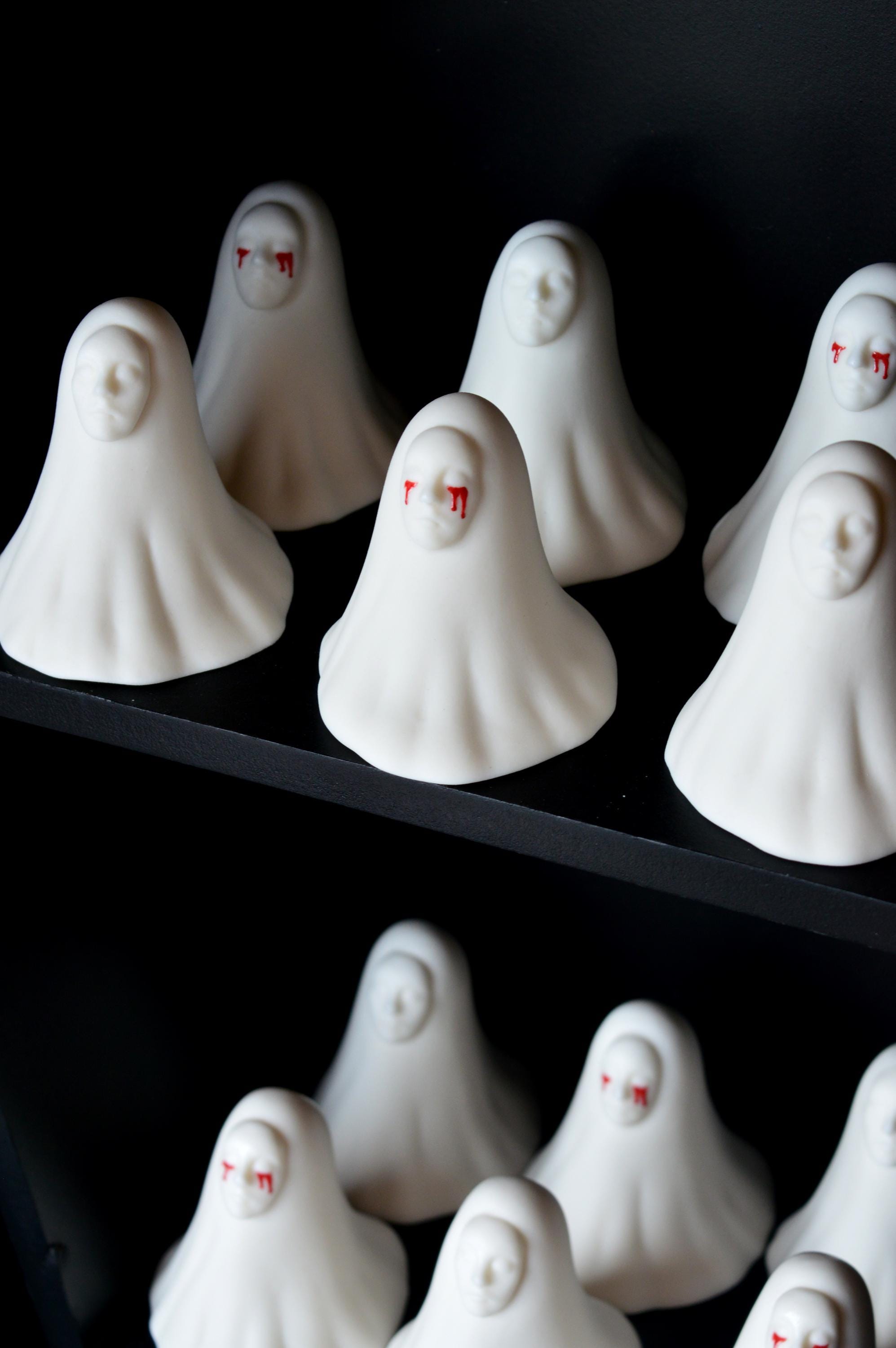 Spooky Ghost Sculptures Ceramic the Maiden Death Mask Ghost - Etsy