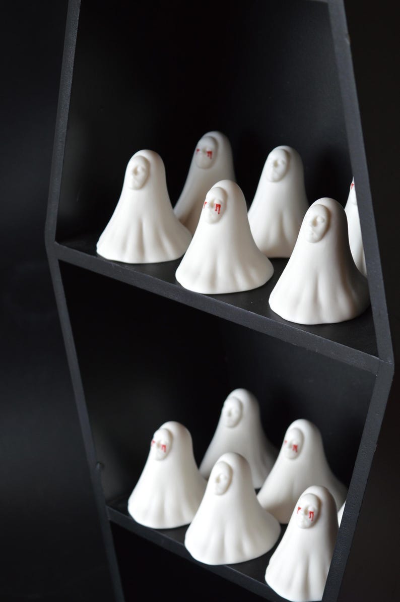 Spooky Ghost Sculptures Ceramic the Maiden Death Mask Ghost - Etsy