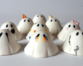 Spooky Squishboo Ghost Sculpture Ceramic