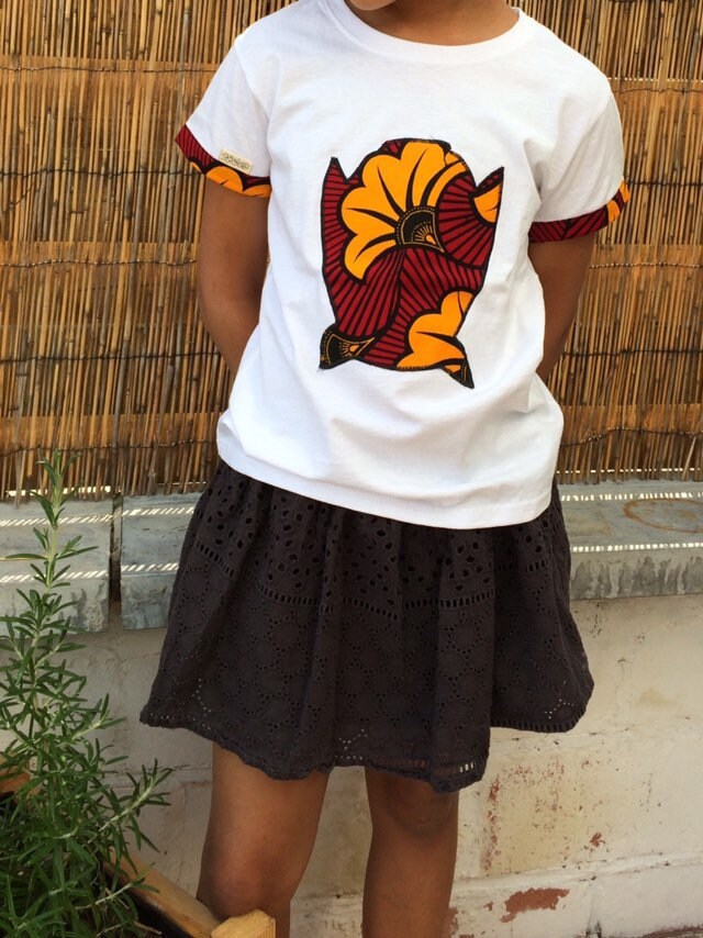 Tee shirt avec pagne hot sale