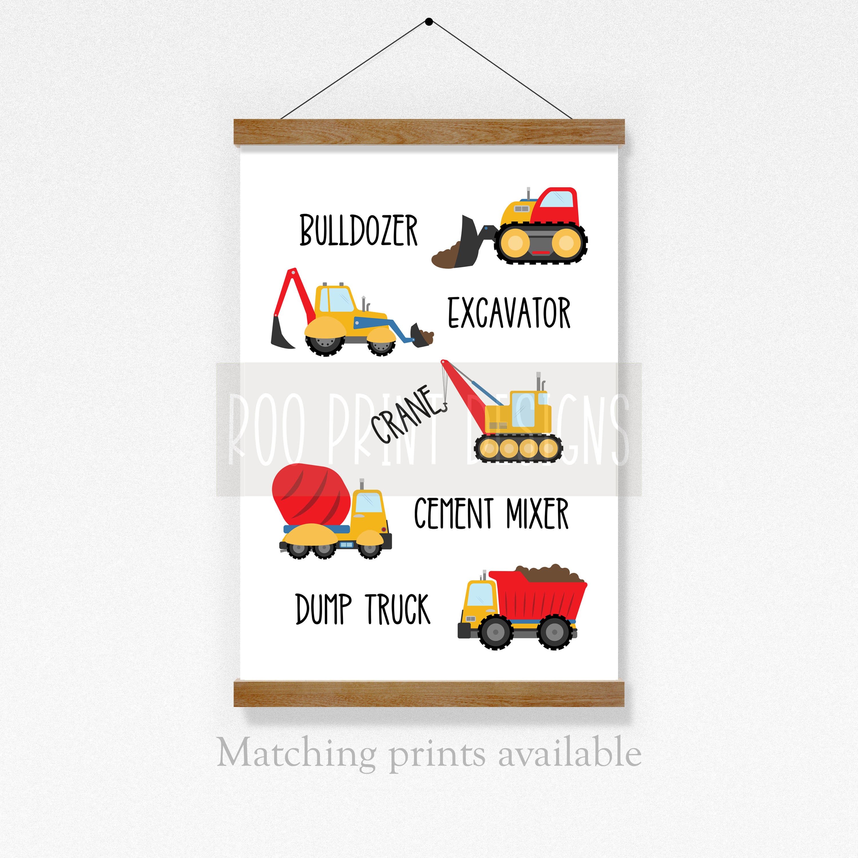 Build Play Imagine Create Print Construction Playroom Words Wall Art ...