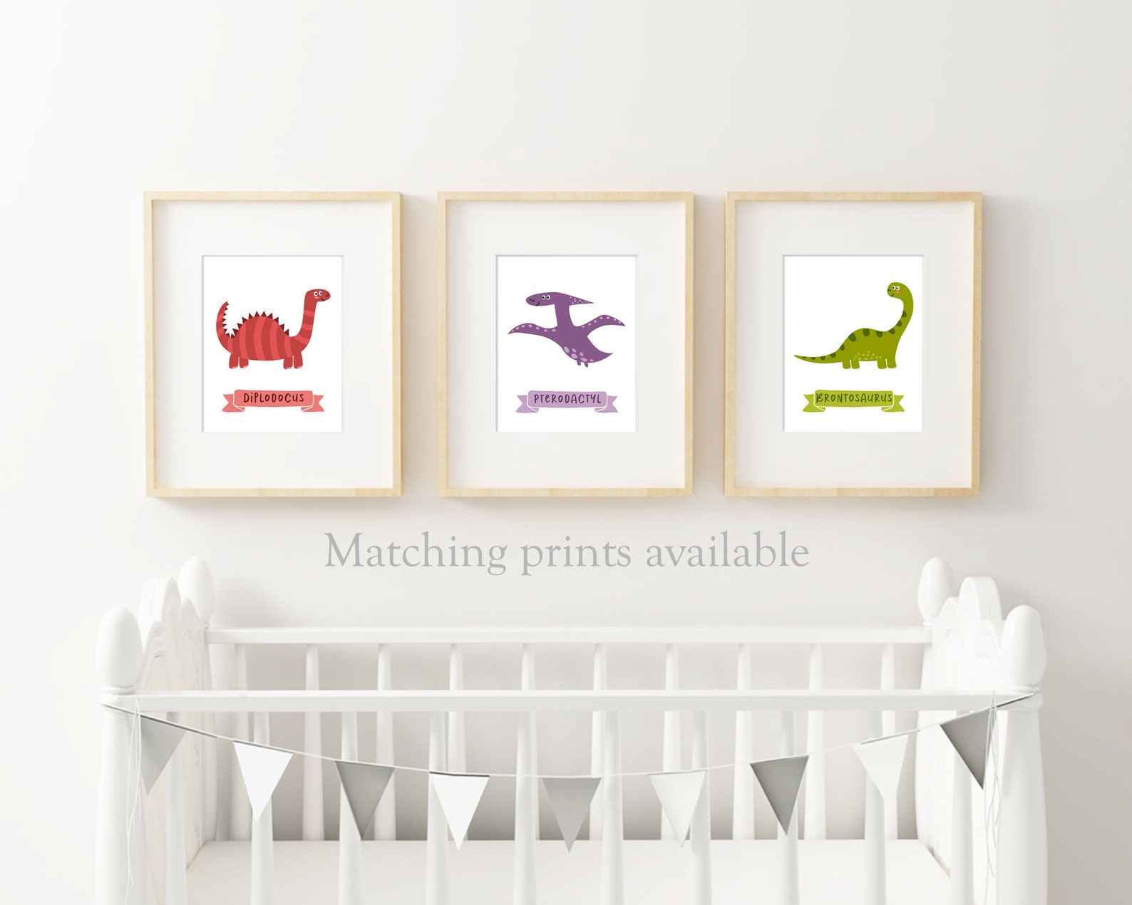 Cute Dinosaur Alphabet Print Bedroom Playroom Nursery Wall Art Toddler ...