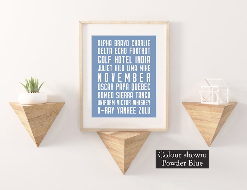 Phonetic Alphabet Print Alpha Bravo Charlie ABC Retro Vintage Art ...