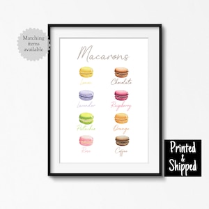 Stampa artistica Macaron Torta Pasticceria Cottura Sapori Sapori Asilo Nido Cucina Cottura Ragazza Bambini Bambini Neonati Camera Decorazione da parete Poster 8x10 A4 11x14 A3
