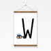 Navy Blue Initial Print Cute Letter Poster Construction Name Wall Art ...