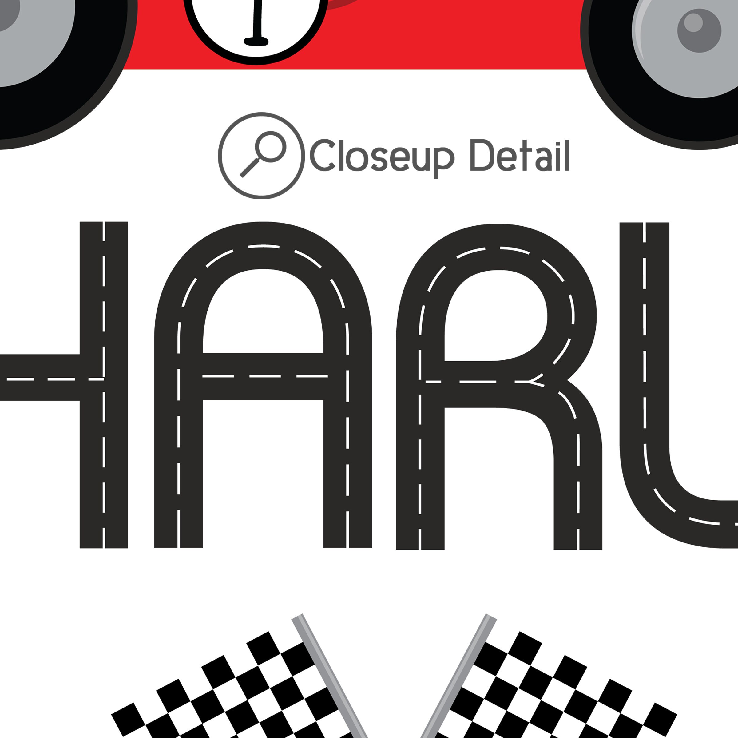 Racing Car Name Print Personalised Race Car Gift Colourful Etsy UK