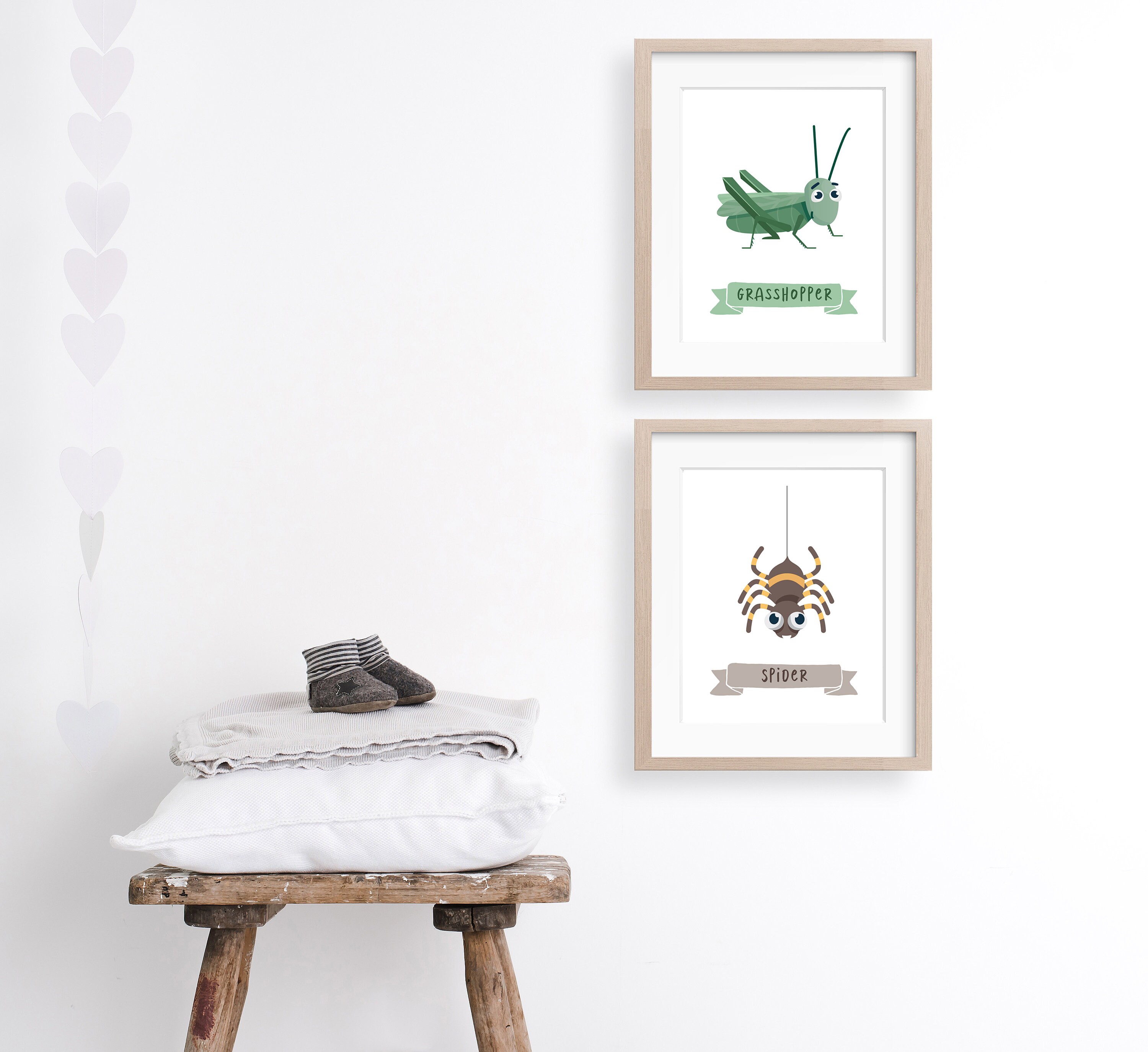 Cute Bug Print Set Sweet Kids Insect Prints Toddler Wall Art Nursery ...