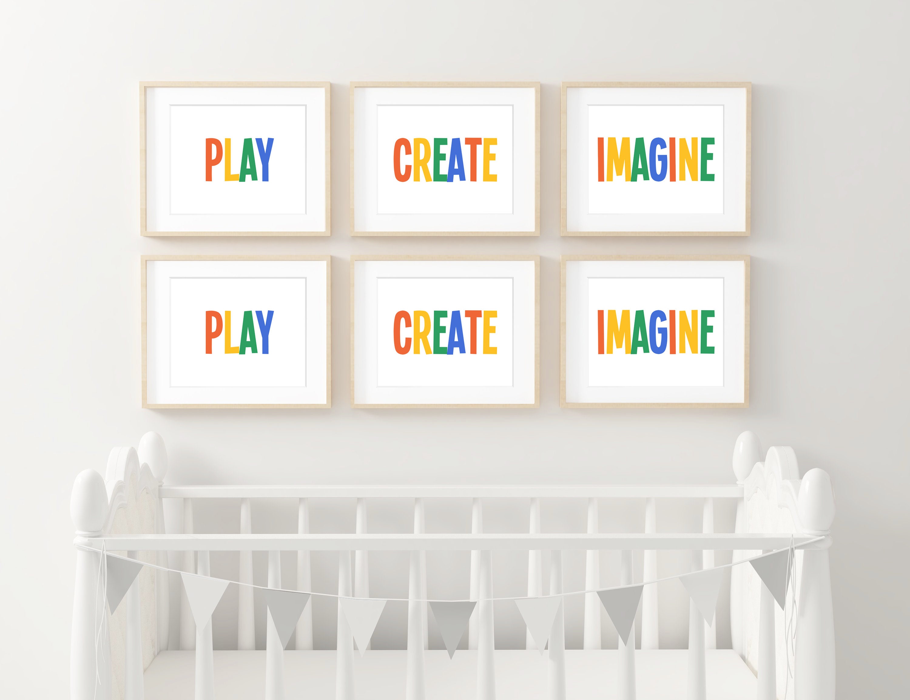 Playroom Words Art Print Set Boys Girls Kids Toddler Childrens Etsy UK