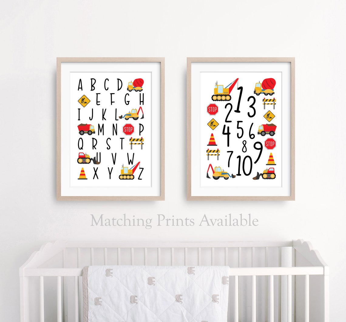 Build Play Imagine Create Print Construction Playroom Words Wall Art ...