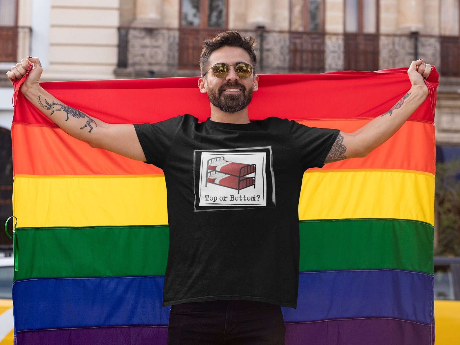 Top or Bottom Bunk Bed Humorous LGBT Gay Pride Black Unisex Etsy