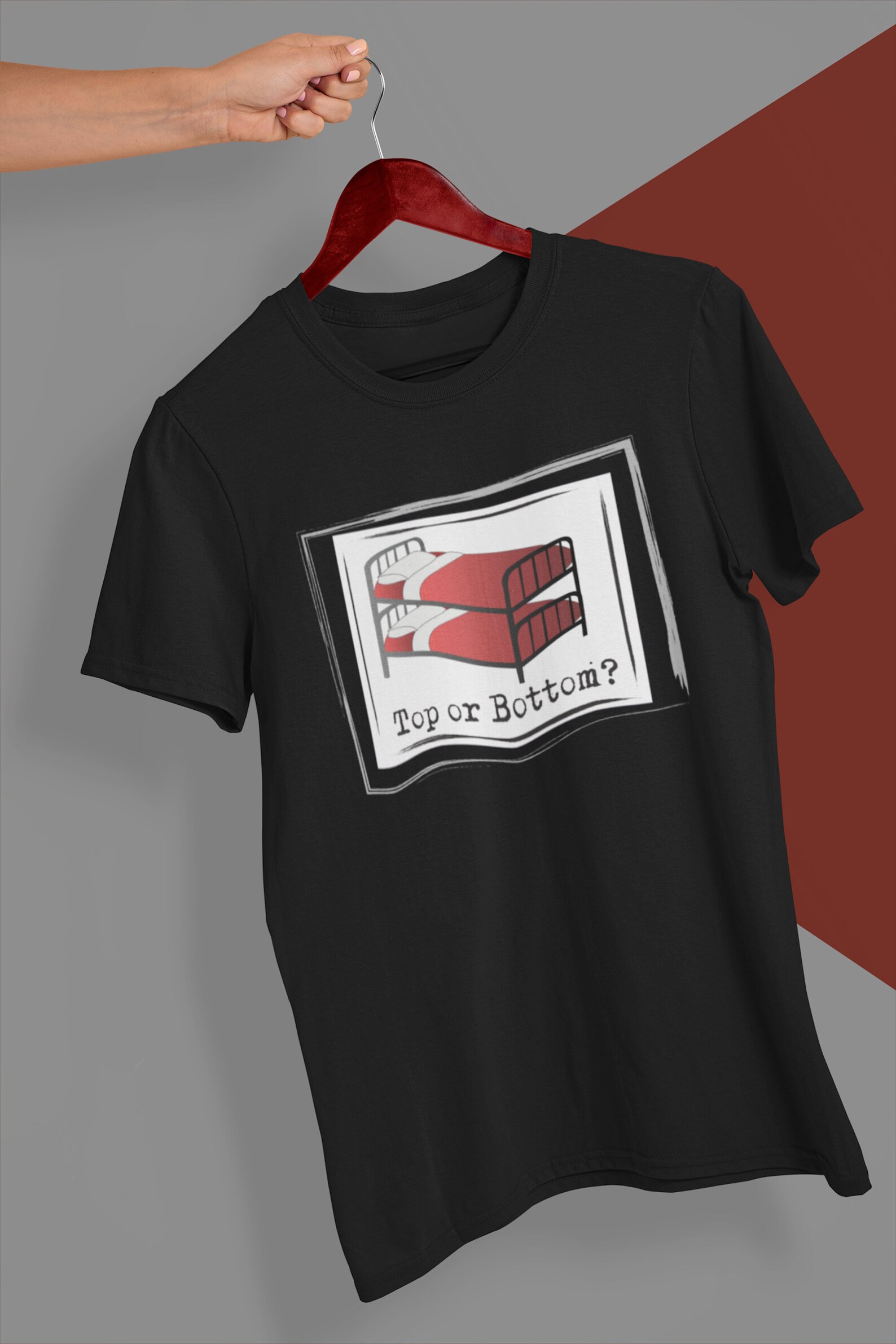 Top or Bottom Bunk Bed Humorous LGBT Gay Pride Black Unisex Etsy