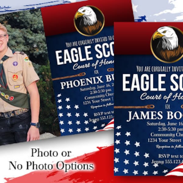 Eagle Scout Court of Honor Invitations Etsy
