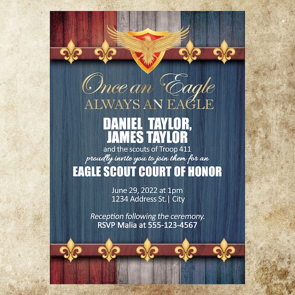 Eagle Scout Court of Honor Invitations Etsy