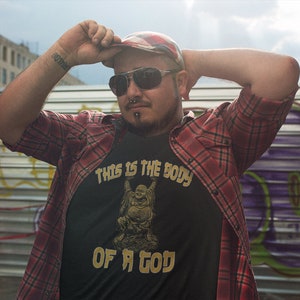 The This is the Body of a God t-shirt from the Celebrate the Belly Collection