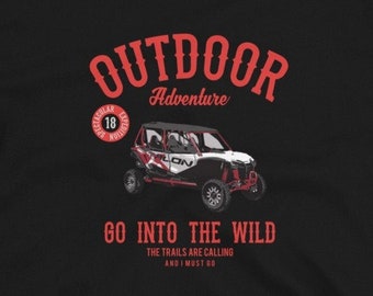 Den röda Honda Talon 1000X UTV utomhusäventyr unisex t-shirt