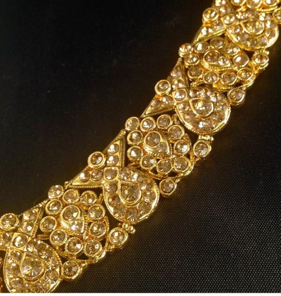 Golden diamant\u00e9 pair of anklet payal foot chain
