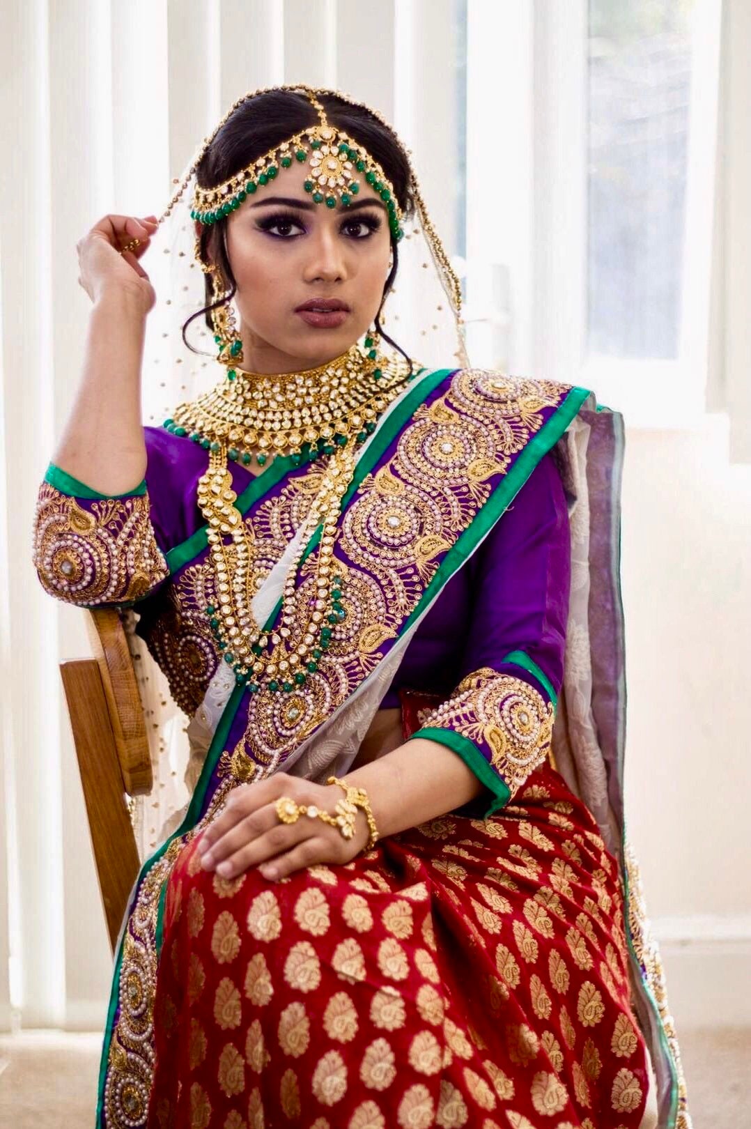 Hasna Gold Kundan Green Indian Bridal Pakistani Wedding Jewellery Set
