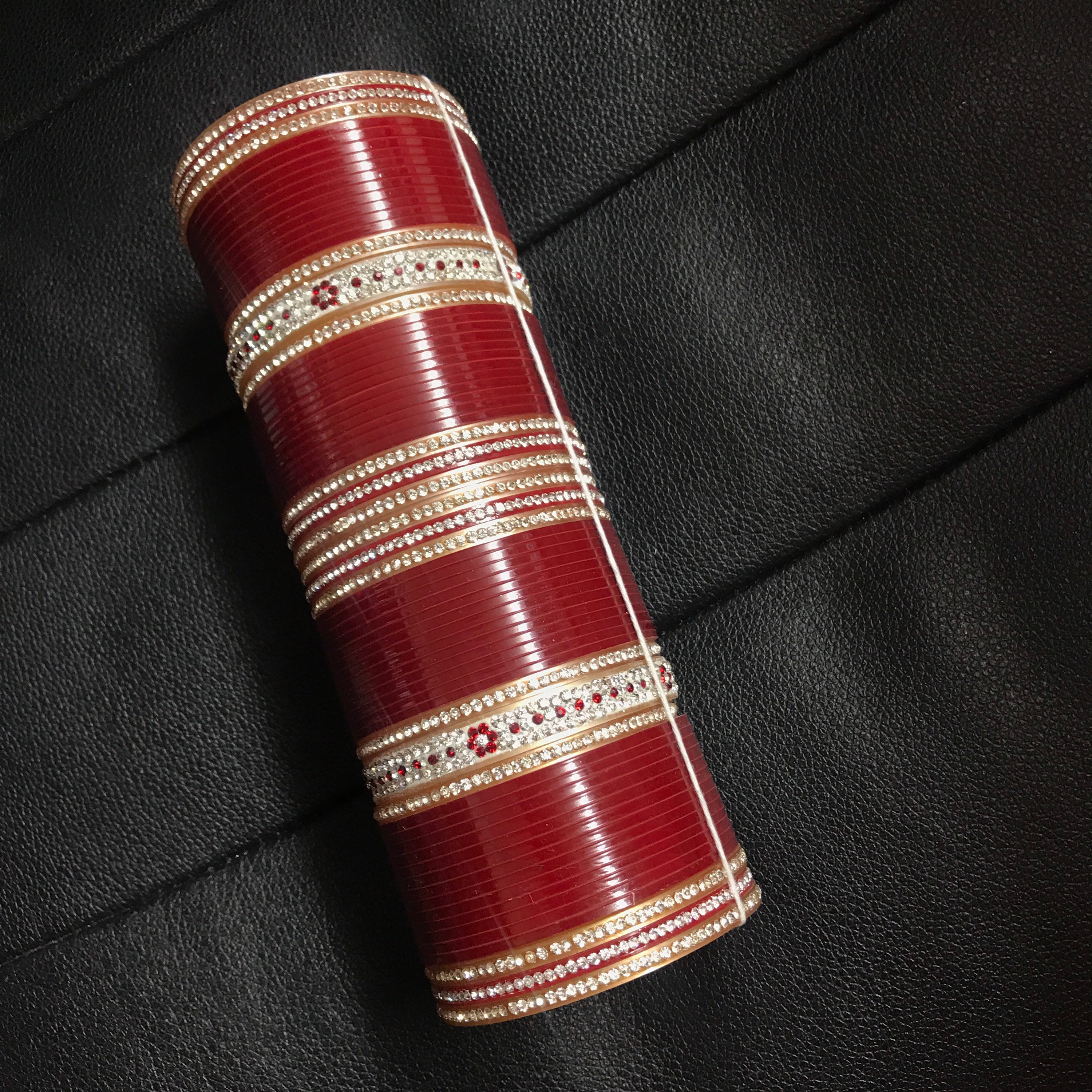 Red bridal punjabi chura bangles Clearance