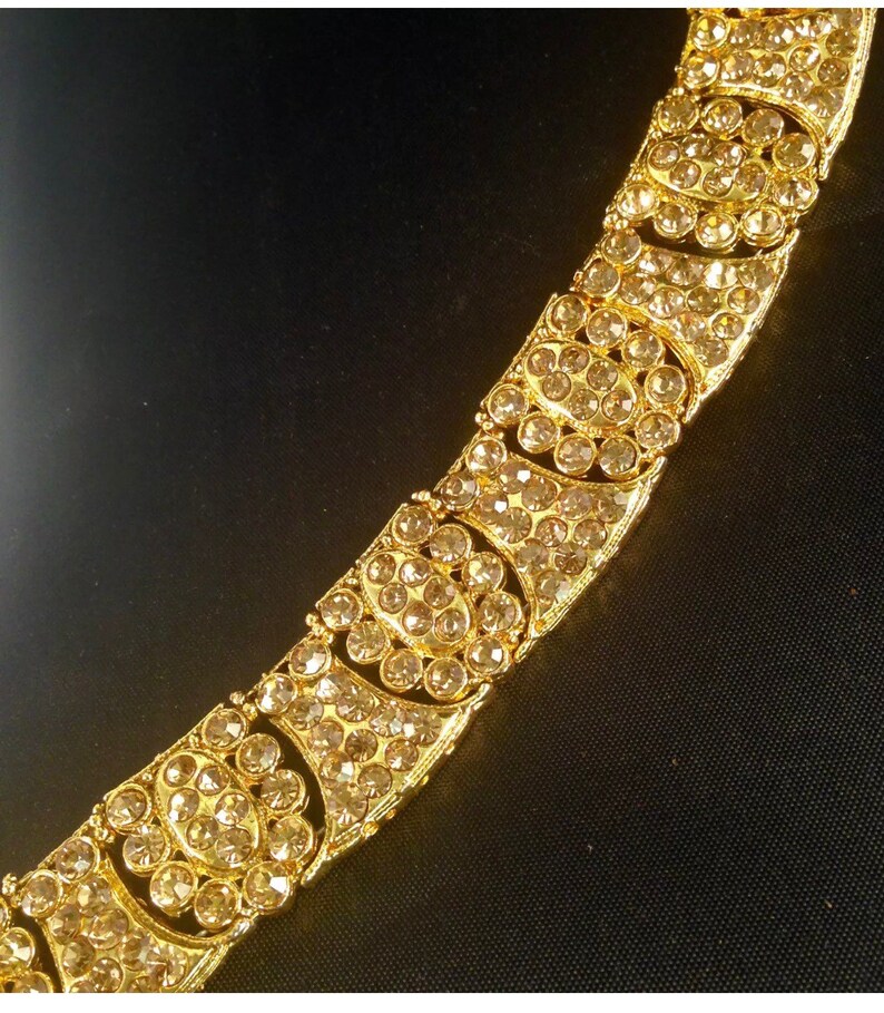 Golden diamant\u00e9 pair of anklet payal foot chain