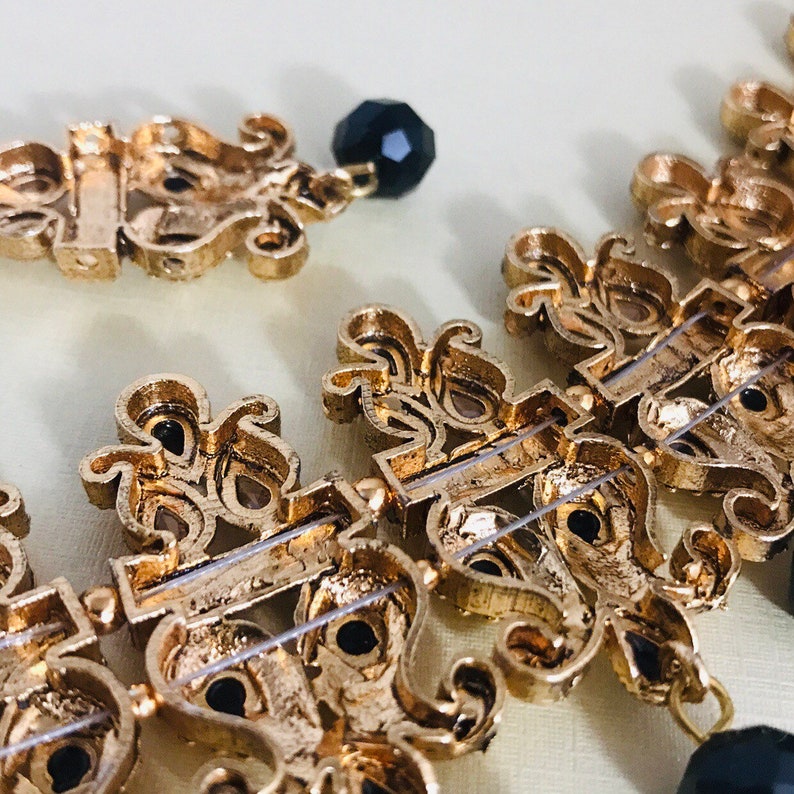Gold and black pearl choker necklace jhumka earrings and tikka set Indian bridal pakistani jewelry