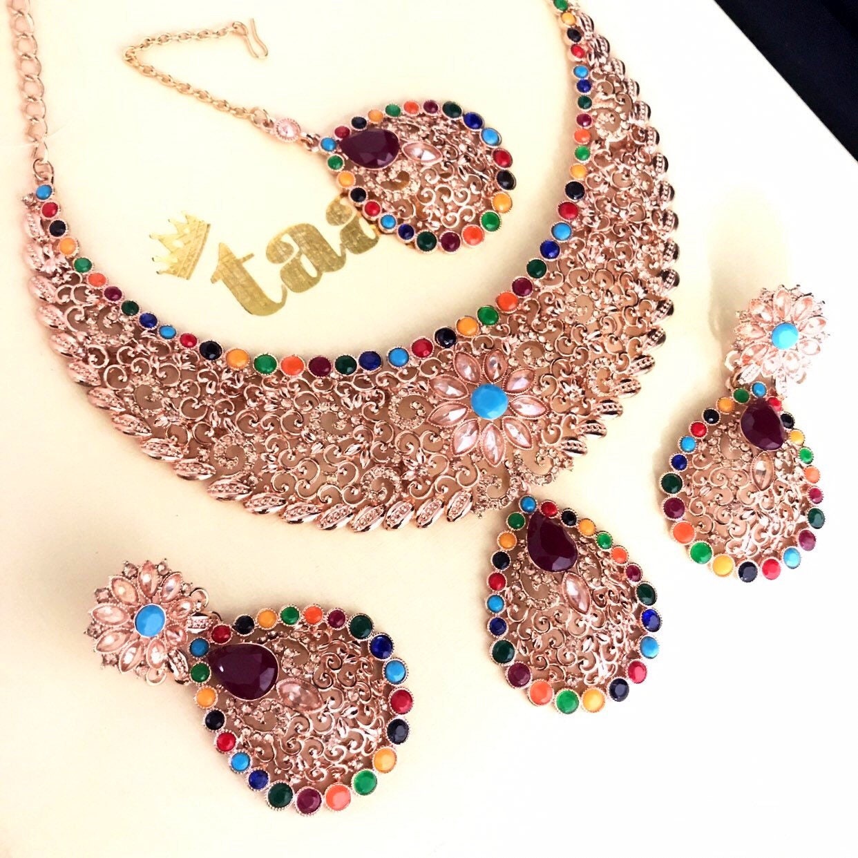 Rose Gold Multi Colour Zirconia 
