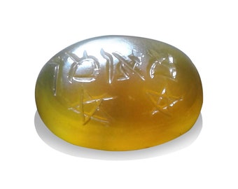 Rare Judaica Amulet, Rebbi Nachman MEOMAN מאומן Amulet, Natural Gem Amulet, Referenced to Oman Ukraine