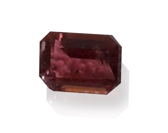 Peach Tourmaline, 1.05 Ct, Emerald Cut, Color Shifter, Madagascar
