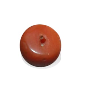 Antique Tibetan Coral Bead: 7.5 Ct Natural Himalaya, 11 mm