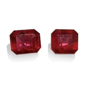 Pigeon Blood Red Ruby Set, Vivid Color, Eye Clean, Earth Mined, Cut In Israel, Perfectly Cut, Genuine Burmese Ruby