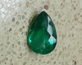 Natural Colombian Emerald 0.71Ct, Top Gem Grade, Flawless Teardrop Cut, Earth Mined, Cut In Israel, Gorgeous Gem