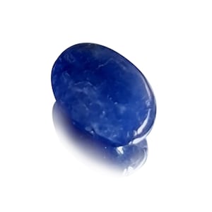 Intense Blue Sapphire Cabochon 2.00 Ct, Blue Velvet Color, Mirror Polish, Earth Mined, Rare Color, Ethically Cut & polished In Israel