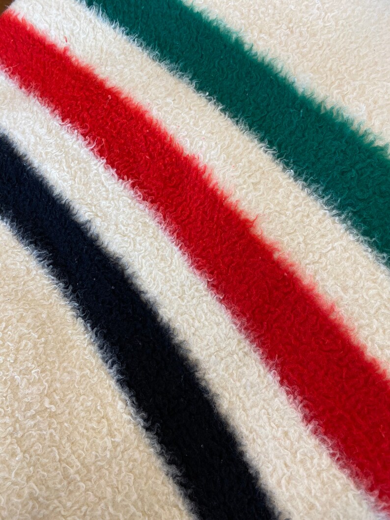 Vintage Biederlack Striped Blanket 53x72 Etsy