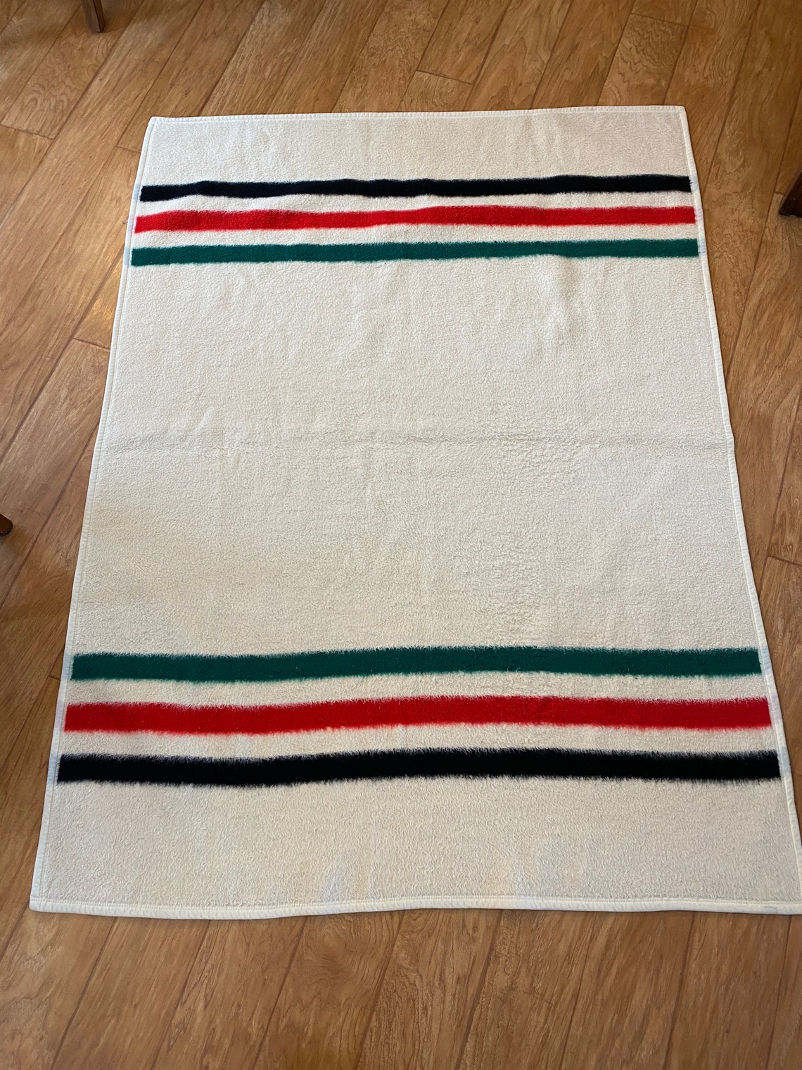 Vintage Biederlack Striped Blanket 53x72 Etsy