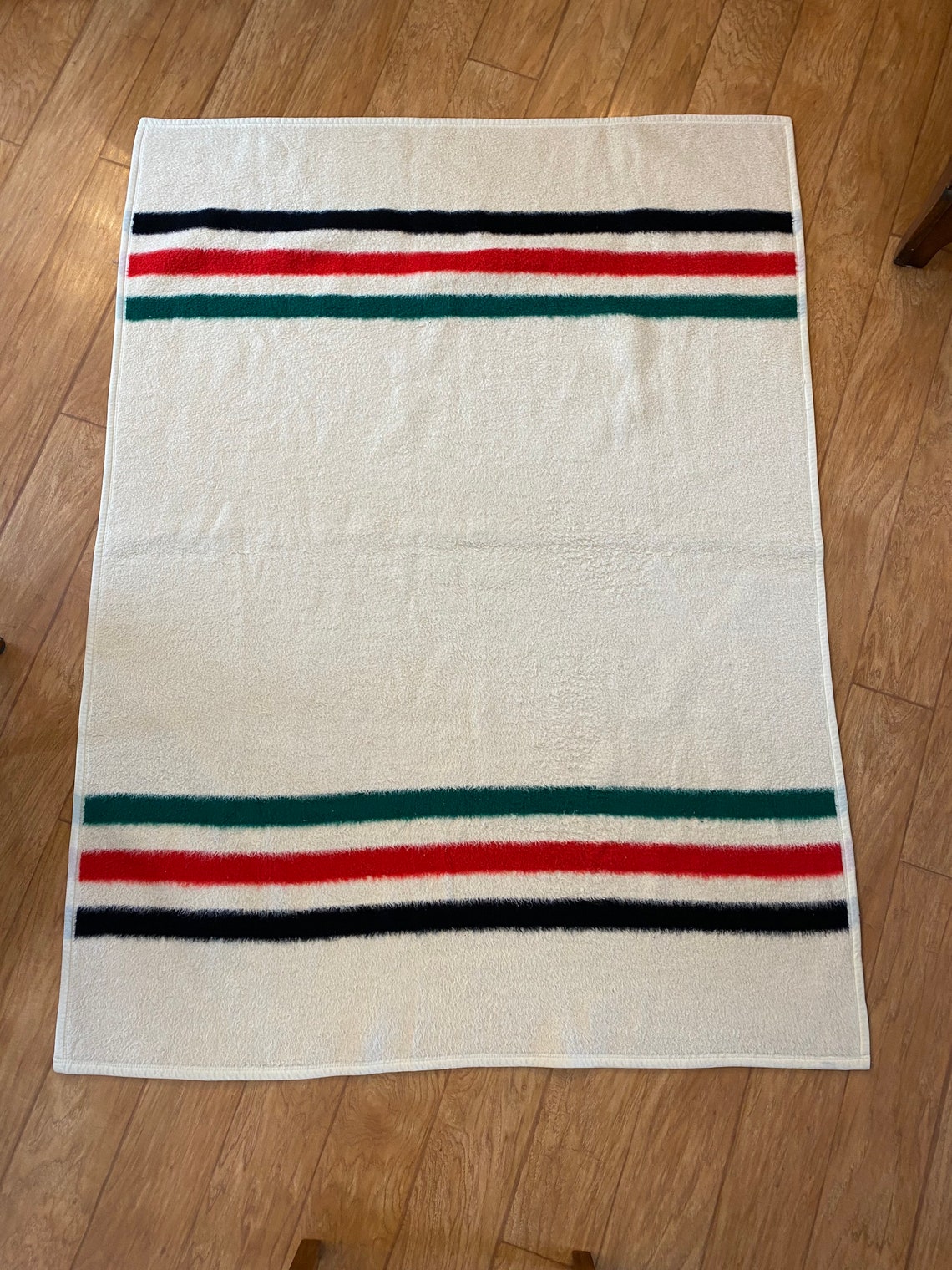 Vintage Biederlack Striped Blanket 53x72 Etsy