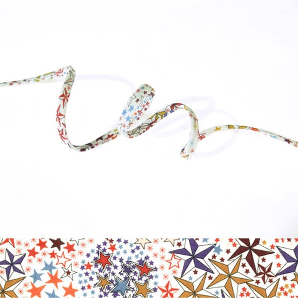 Cordon Liberty Adelajda multicolore  x 50 cm  , Liberty Tana Lawn pour bracelet , bijoux, couture...