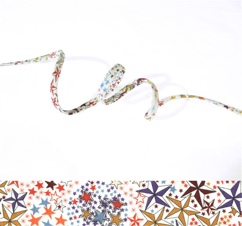 Cordon Liberty Adelajda multicolore x 50 cm , Liberty Tana Lawn pour bracelet , bijoux, couture... image 1