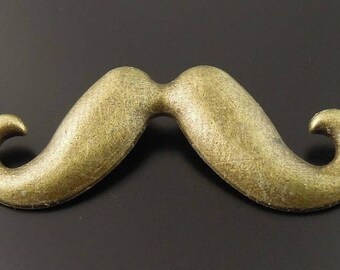 Pendentif / Breloque / Connecteur moustaches bronze