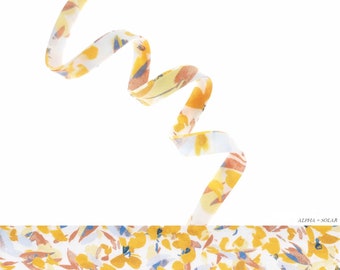 Biais Liberty Alpha Solar  x 50 cm, ruban Tana Lawn pour bracelet , bijoux, couture...