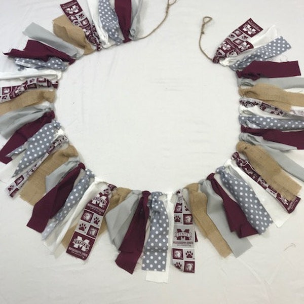 Mississippi State Fabric Banner