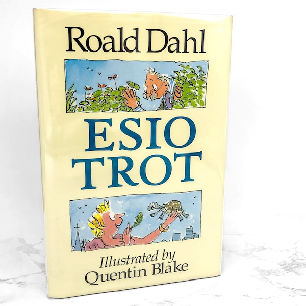 Esio Trot by Roald Dahl [U.K. FIRST EDITION] • 1990 • 2nd Printing • Jonathan Cape • London • Hardcover • Illustrated by Quentin Blake