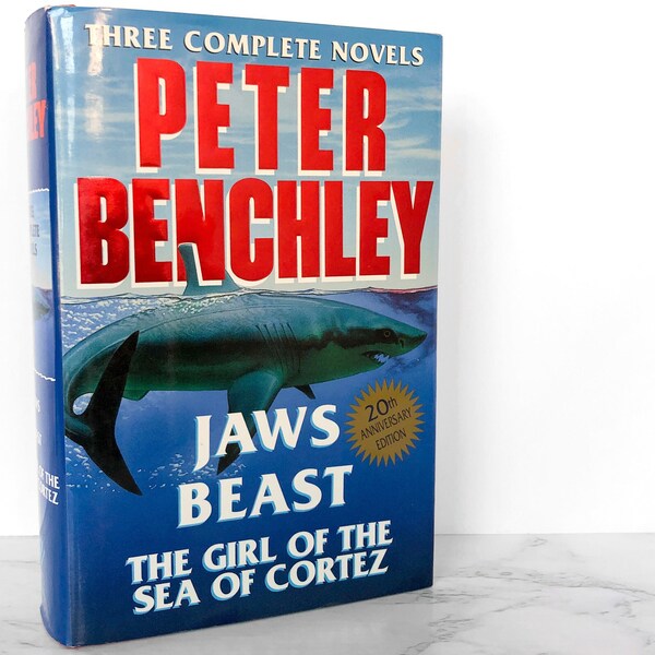 Three Complete Novels by Peter Benchley [HARDCOVER OMNIBUS] 1994 // Wings Books // Jaws, Beast, The Girl of the Sea of Cortez