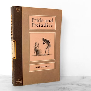 Orgueils et préjugés de Jane Austen [1956 ANTIQUE broché] La bibliothèque de poche // 5e impression // Rare petit livre de poche !