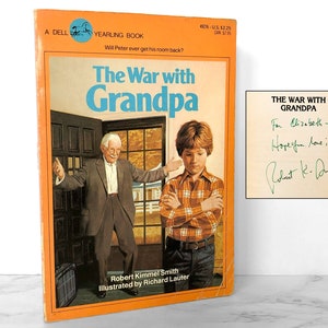 SIGNIERT The War With Grandpa von Robert Kimmel Smith ERSTAUFLAGE 1984 Trade Paperback // Erstaufdruck // Signiert // Dell Yearling Bild 1