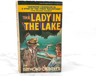 The Lady in the Lake von Raymond CHandler [1976 PAPERBACK] • Vintage Bücher • Philips Marlowe #4 • Seltenes Cover