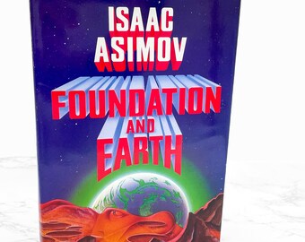Fundación y la Tierra de Isaac Asimov [1986, tapa dura] Doubleday • Fundación n.° 5 • Casi perfecto