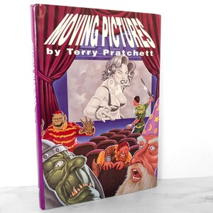 Moving Pictures by Terry Pratchett [1990 HARDCOVER] // First Book Club Edition // Discworld #10 // ROC Books // Rare!