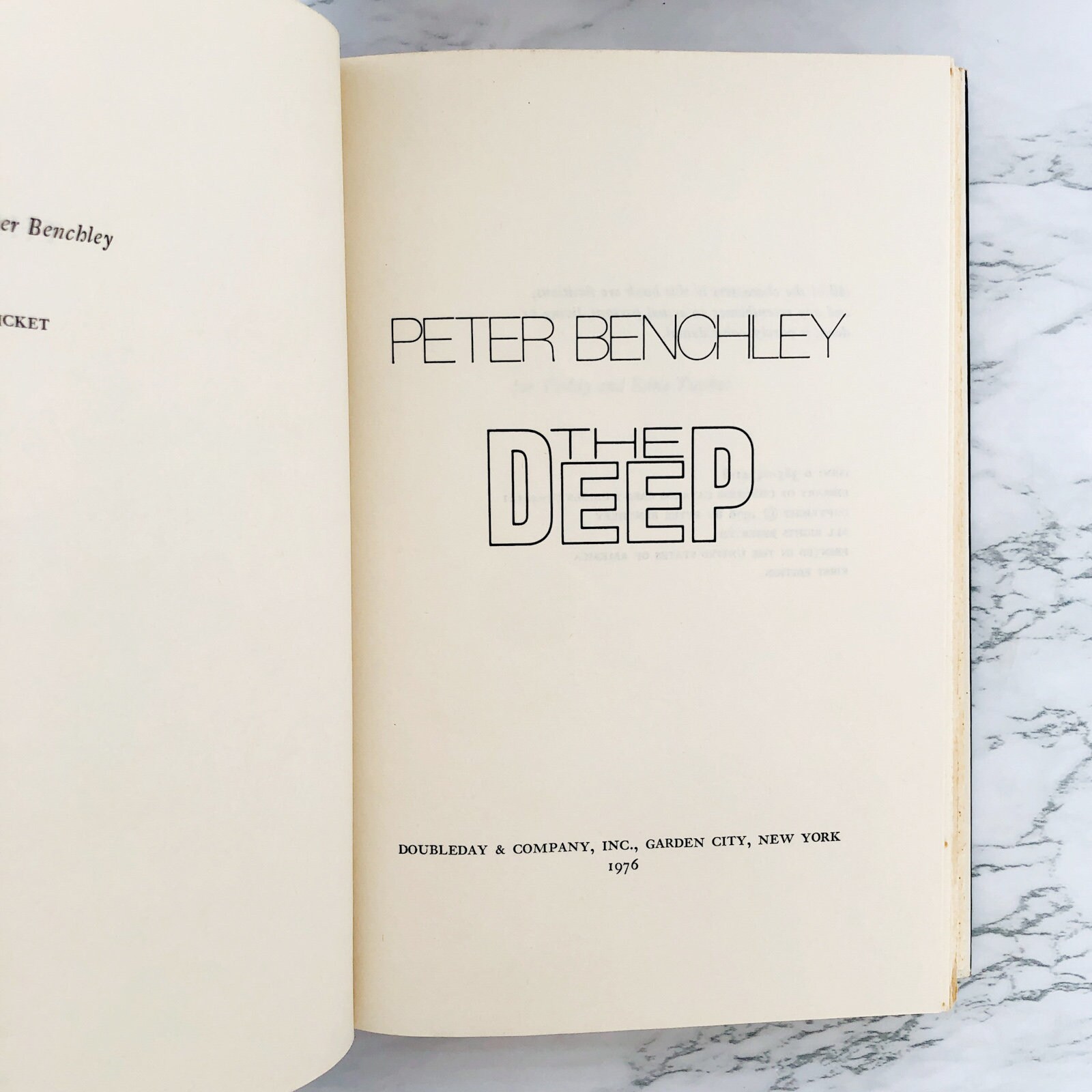 The Deep by Peter Benchley The Deep by Peter Benchley