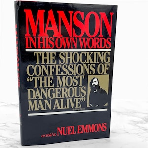Manson in His Own Words by Charles Manson & Neul Emmons [FIRST EDITION]  1986 • Hardcover • True Crime • MINT