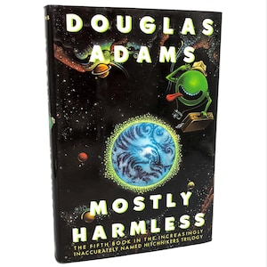 Mostly Harmless by Douglas Adams [FIRST EDITION] 1992 • Hardcover • Harmony Books • Hitchhikers Guide to the Galaxy #5